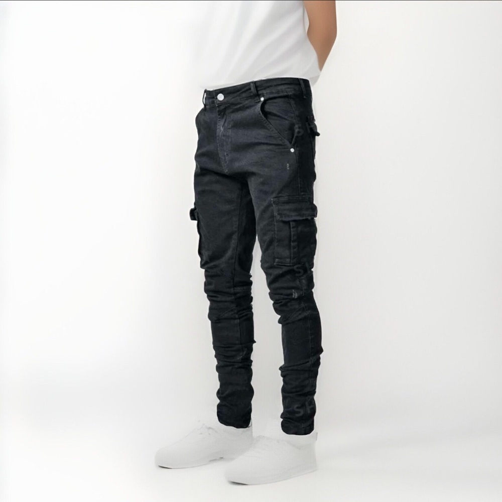 Rowme Black Cargo street Pants